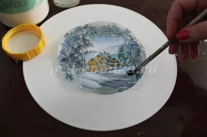 Декупаж пластинки