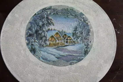 Декупаж пластинки