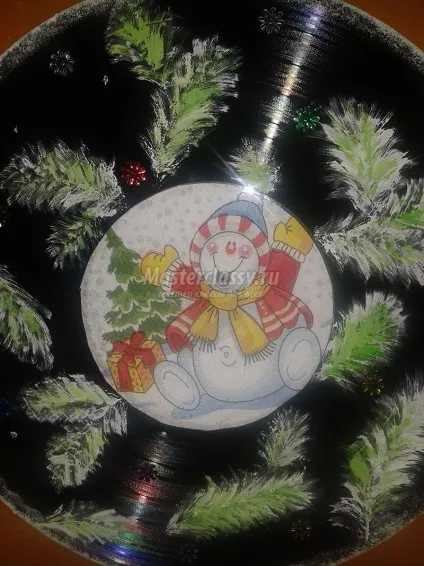 Декупаж вінілової платівки (пластинки) Декупаж вінілової платівки