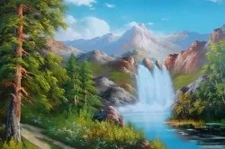 Феншуі-картини з водоспадом і горою (водоспадом) Феншуі-картини з водоспадом і горою