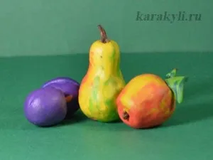 Фрукти з пластиліну - ліплення з дітьми від 4 років, каракулі