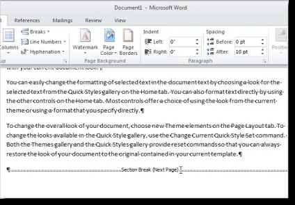 Змінюємо тип розриву розділу в word 2007 і 2010 (розрив розділу) Змінюємо тип розриву розділу в word 2007 і 2010