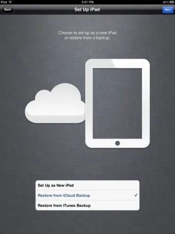 Як налаштувати ваш новий ipad з icloud або itunes