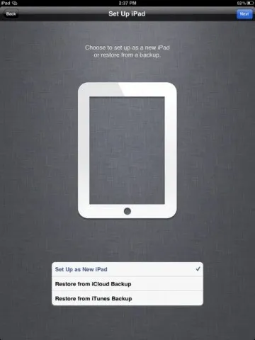 Як налаштувати ваш новий ipad з icloud або itunes