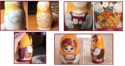 Як розфарбувати матрьошку дерев'яну поетапно (розфарбувати) Як розфарбувати матрьошку дерев'яну поетапно