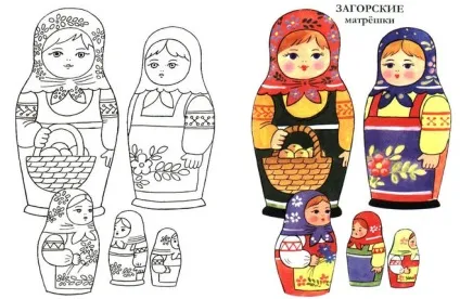Як розфарбувати матрьошку дерев'яну поетапно (матрьошка) Як розфарбувати матрьошку дерев'яну поетапно