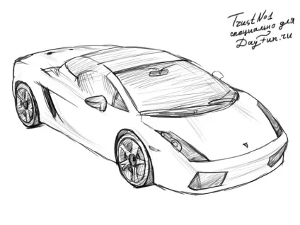 Як малювати корандашом lamborghini