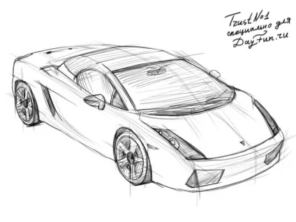 Як малювати корандашом lamborghini