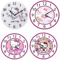 Як зробити настінний годинник hello kitty (ідеї для дитячої кімнати) Як зробити настінний годинник hello kitty