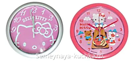 Як зробити настінний годинник hello kitty (настінні годинники своїми руками) Як зробити настінний годинник hello kitty