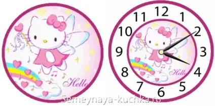 Як зробити настінний годинник hello kitty (настінні годинники ручної роботи) Як зробити настінний годинник hello kitty