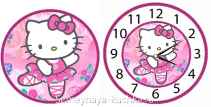 Як зробити настінний годинник hello kitty (годинник) Як зробити настінний годинник hello kitty