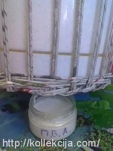 Кашпо без дна з газет (мотузкою міцності вироби) Кашпо без дна з газет