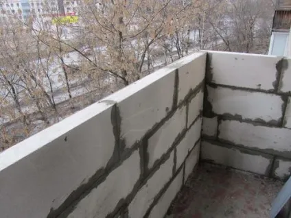 Кладка балкона піноблоками стіни, перегородки своїми руками (балкона) Кладка балкона піноблоками стіни, перегородки своїми руками