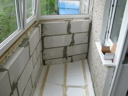 Кладка балкона піноблоками стіни, перегородки своїми руками (кладка) Кладка балкона піноблоками стіни, перегородки своїми руками