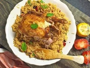 Курка в духовці з кускус (їжа для дітей) Курка в духовці з кускус