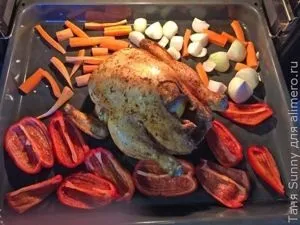 Курка в духовці з кускус (сіль перець смаком)