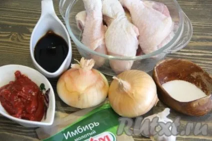 Курка, маринована в цибулі - готуємо покроково з фото