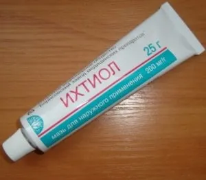 Мазь для вуха при отиті середнього вуха Вишневського, іхтіолова, тетрациклінова