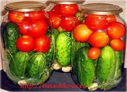 Маринуємо огірки з помідорами в банках (огірки) Маринуємо огірки з помідорами в банках