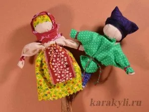 Світове дерево - народна тряпічная лялька на весілля, каракулі