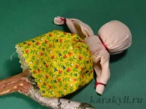 Світове дерево - народна тряпічная лялька на весілля, каракулі