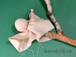 Світове дерево - народна тряпічная лялька на весілля, каракулі