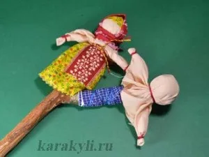 Світове дерево - народна тряпічная лялька на весілля, каракулі