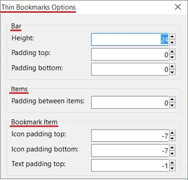 Налаштування панелі закладок в firefox - розширення thin bookmarks (розширення) Налаштування панелі закладок в firefox - розширення thin bookmarks