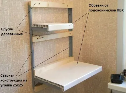 Оригінальні полички для кухні, розкіш і затишок (обрізками стінових панелей)