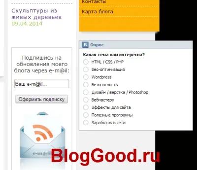 Як вставити віджет опитування вконтакте для сайту, блог костаневіча степана