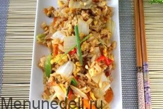 Рис з овочами в азіатському стилі - рецепт з покроковими фото (ложку рослинної олії) Рис з овочами в азіатському стилі - рецепт з покроковими фото