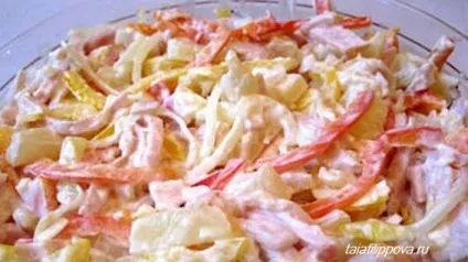 Рецепти салатів з ананасом - як приготувати (салатів) Рецепти салатів з ананасом - як приготувати