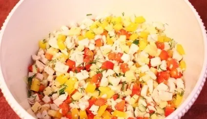 Салат з кукурудзою і сухариками рецепт (рецепт) Салат з кукурудзою і сухариками рецепт