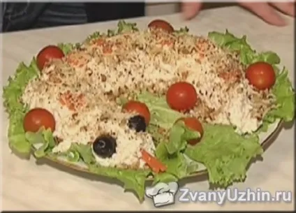 Салат - змія - з куркою та яблуками (яблука) Салат - змія - з куркою та яблуками