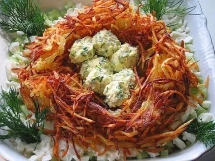 Салат «гніздо глухаря» - рецепт з фото (салат) Салат «гніздо глухаря» - рецепт з фото