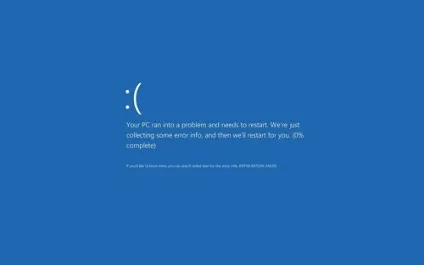 Синій екран смерті в windows опис, причини та рішення (екран) Синій екран смерті в windows опис, причини та рішення