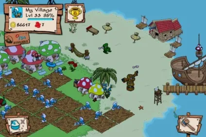 Smurfs village - веселий синій фермер, obofon (гри для android) Smurfs village - веселий синій фермер, obofon