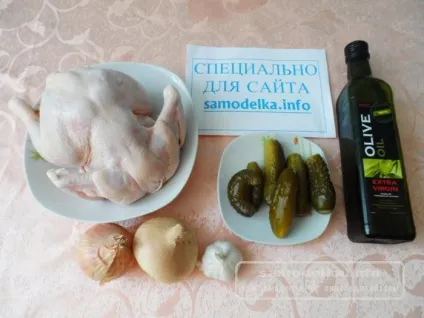 Тушкована курочка з солоними огірочками рецепт з фото (рецепт) Тушкована курочка з солоними огірочками рецепт з фото