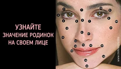 Дізнайтеся, що означають родимки на вашому обличчі (особі) Дізнайтеся, що означають родимки на вашому обличчі