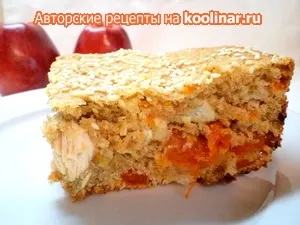 Ювілейний пиріг з куркою і курагою! Рецепт з фотографіями (пиріг куркою курагою) Ювілейний пиріг з куркою і курагою! Рецепт з фотографіями