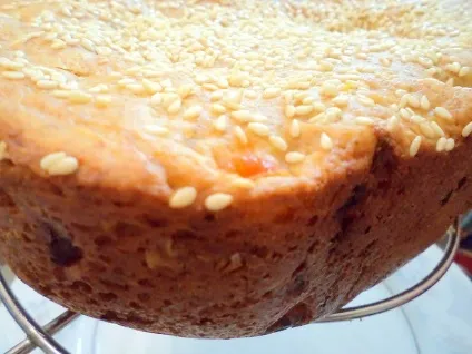 Ювілейний пиріг з куркою і курагою! Рецепт з фотографіями (пиріг) Ювілейний пиріг з куркою і курагою! Рецепт з фотографіями