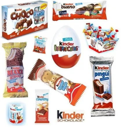 Кіндер молочний скибочку і інші види продукції компанії (інші) Кіндер молочний скибочку і інші види продукції компанії