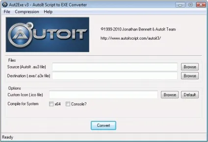 Компіляція скриптів за допомогою aut2exe