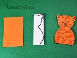 Кішка на віконці - аплікація з паперу для дітей 6-8 років, каракулі (аплікація з паперу) Кішка на віконці - аплікація з паперу для дітей 6-8 років, каракулі