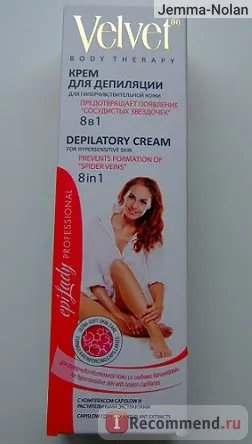 Крем для депіляції velvet для гіперчутливої шкіри - «вельвет допоможе в боротьбі з - кошлатістю (депіляції) Крем для депіляції velvet для гіперчутливої шкіри - «вельвет допоможе в боротьбі з - кошлатістю