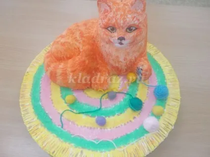 Кот в техніці пап'є-маше своїми руками (Тимоша) Кот в техніці пап'є-маше своїми руками