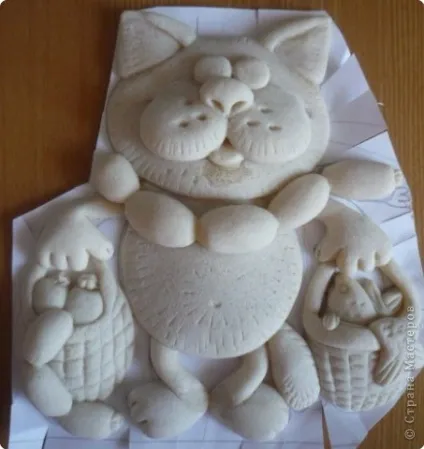 Кот з авоськами з солоного тіста (поки) Кот з авоськами з солоного тіста