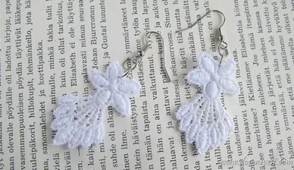 Мереживні весільні сережки своїми руками, будинок наречених (сережки) Мереживні весільні сережки своїми руками, будинок наречених