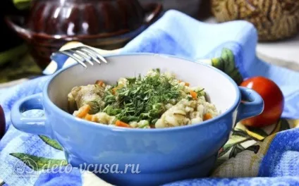 Курка з перловкою в горщиках рецепт з фото - покрокове приготування перловки з куркою в горщику (горщиках) Курка з перловкою в горщиках рецепт з фото - покрокове приготування перловки з куркою в горщику